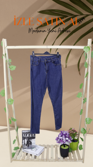 Kadın Dar Paça Mavi Kot Pantolon Modelleri